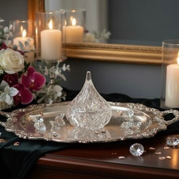 Beautiful Crystal Candy Dish - Picture 1 of 7
